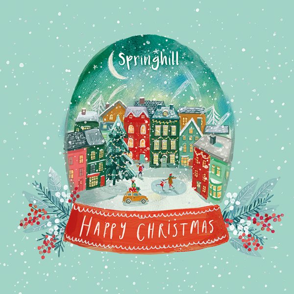 Christmas Cards - Springhill Snowglobe