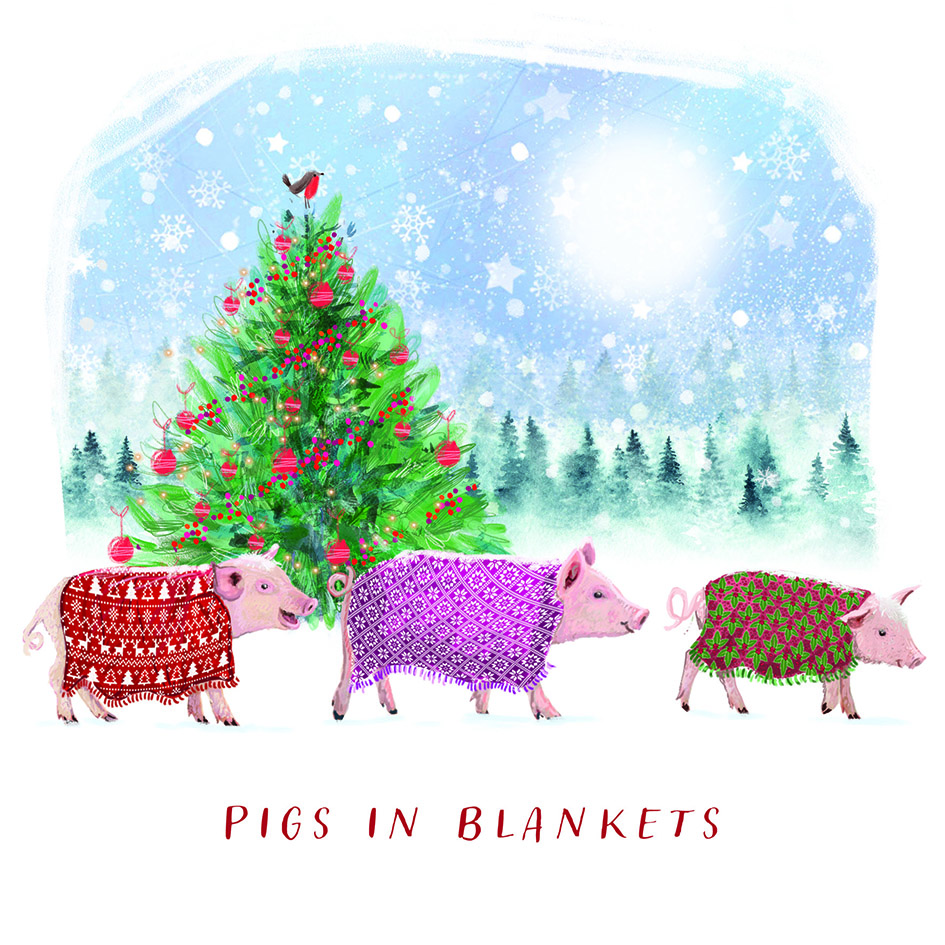 Christmas Cards - Pigs in Blankets